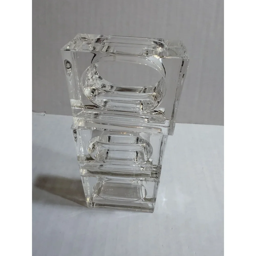 Set of 3 Vintage Lucite acrylic Napkin Rings